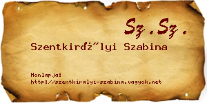 Szentkirályi Szabina névjegykártya